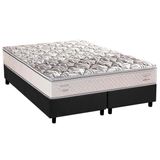 Cama Box Queen Colchao Ortopedico Herval Ag65 Ergoplus C1604 Base Crc Suede Gray 158x198