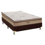 Cama Box Casal Colchao Molas Ortobom Superpocket Celebrita Base Crc Suede Marrom 138x188