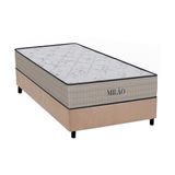 Cama Box Solteiro Colchao Espuma Orthoflex D33 Milao Base Crc Suede Clean 88x188