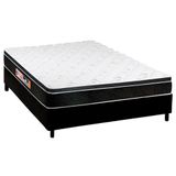 Cama Box Casal Colchao Espuma Castor D45 Black E White Air Base Crc Courano Black 138x188