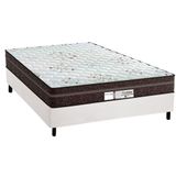 Cama Box Casal Colchao Molas Probel Masterpocket Ensacadas Prodormir Evolution Base Crc Courano Branco 138x188