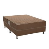 Cama Box Casal Colchao Molas Ortobom Hotelaria Nanolastic Orthotel Spring Base Crc Orthotel Marrom 138x188