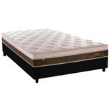 Cama Box Casal Colchao Molas Plumatex Masterpocket Ensacadas Personalle Base Crc Suede Black 138x188