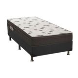 Cama Box Solteiro Colchao Espuma Ortobom D45 Light Saude Ortopilow Base Crc Suede Black 88x188