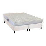 Cama Box Queen Colchao Espuma Herval Ag65 Firme Frontier Base Crc Courano White 158x198
