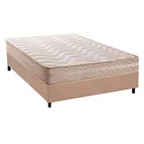 Cama Box Casal Colchao Ortopedico Paropas Ag65 Master Base Crc Suede Clean 138x188