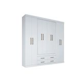 Guarda Roupa 8 Portas E 4 Gavetas Napoles Branco Santos Andira