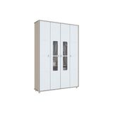 Guarda Roupa Bebe Aquarela C 4 Portas Cristal Branco Henn