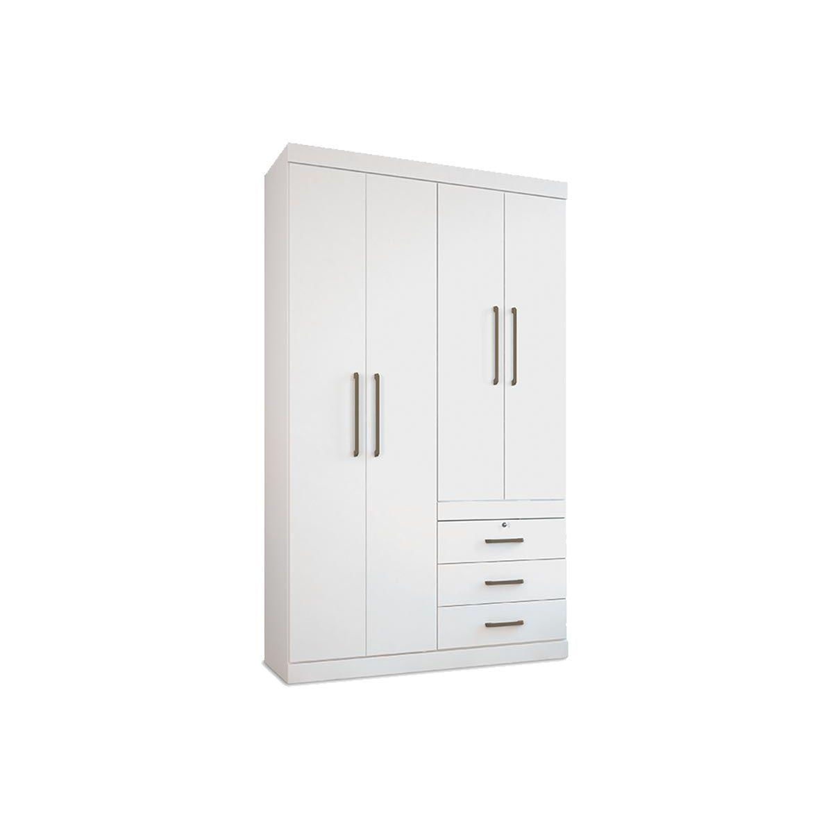 Guarda Roupa 4 Portas E 3 Gavetas Havana Plus 4 3 Branco Santos Andira