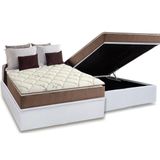 Cama Box Bau Casal Colchao Ortopedico Anjos D28 Ag65 Star Pillow Top Base Crc Courano White 138x188