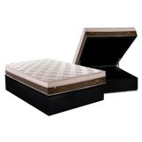 Cama Box Bau Casal Colchao Molas Masterpocket Ensacadas Plumatex Personalle Base Crc Suede Black 138x188