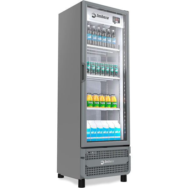 Expositor Vertical Refrigerador Vrs-16 Stylus 454 Litros Imbera Cinza 3 Prateleiras 220v Imbera