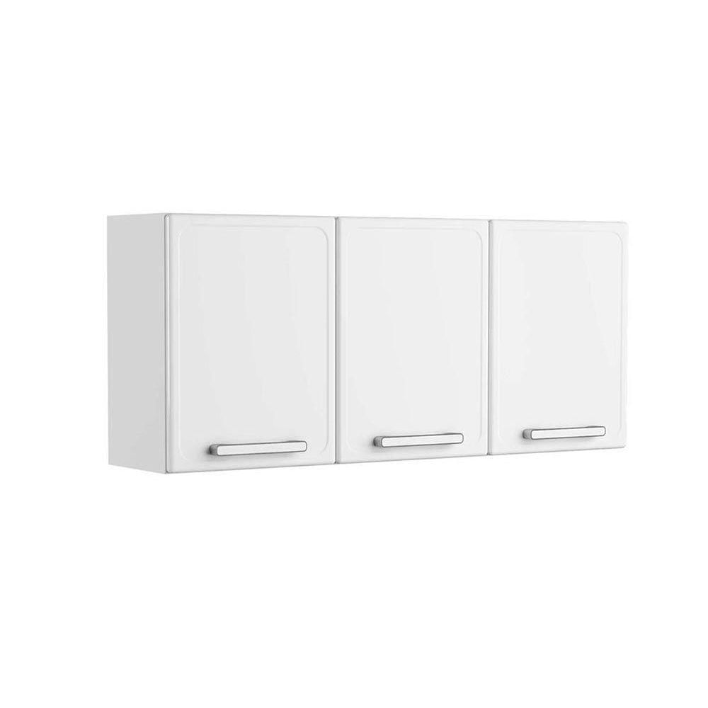 Armario Aereo Cozinha Modulado Gourmet 7008 3 Portas Branco Bertolini