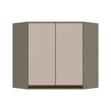 Armario Aereo Cozinha Modulado Canto Obliquo Connect 2 Portas Duna Cristal Henn