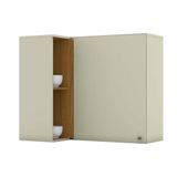 Armario Aereo Cozinha Modulado Canto Reto Essencia 1 Porta Areia Nature Henn