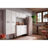 Cozinha Modulada Completa Dona Maria 4 Pecas 1 Armario 1 Balcao 1 Paneleiro 1 Complemento C4p90 Branco Bertolini