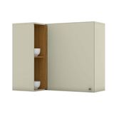 Armario Aereo Cozinha Modulado Canto Reto Essencia C 1 Porta Areia Nature Henn