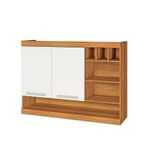 Armario Aereo Cozinha Modulado Burguesa 2 Portas C Adega Freijo Branco Nesher
