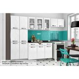 Kit De Cozinha Modulada 4 Pecas Rubi 2 Armarios 1 Balcao 1 Paneleiro C4p25 Branco Telasul