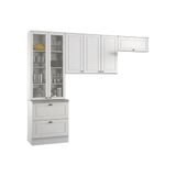 Cozinha Modulada Henn Americana 3 Pecas 2 Armarios 1 Paneleiro Cpt07 Branco