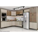 Cozinha Modulada Henn Connect 15 Pecas 5 Armarios 3 Balcoes 2 Paneleiros 5 Complementos C15p02 Duna Cristal