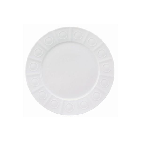 Prato Sobremesa Em Porcelana Limoges Osmose Blanc 22,3cm