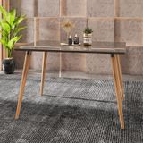 Mesa Sala Jantar Veneza 120x90cm Cinza Perola