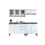 Cozinha Modulada Completa Evidence 4 Pecas 2 Armarios 2 Balcoes C4p60 Branco Bertolini