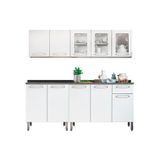 Cozinha Modulada Bertolini Evidence 4 Pecas 2 Armarios 2 Balcoes C4p38 Branco