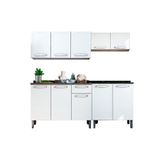 Cozinha Modulada Bertolini Evidence 4 Pecas 2 Armarios 2 Balcoes C4p58 Branco