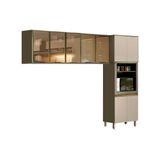 Cozinha Modulada Henn Connect 3 Pecas 2 Armarios 1 Paneleiro Cpt15 Duna Cristal