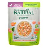 Ração Úmida Guabi Natural Grain Free Frango, Salmão E Vegetais Para Gatos - 85 G