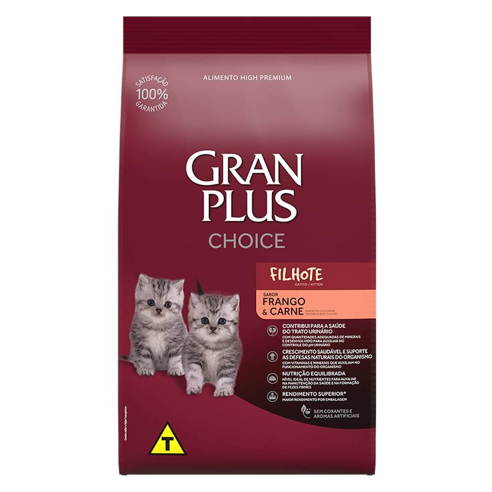 Ração Granplus Choice Frango E Carne Para Gatos Filhotes - 10,1 Kg