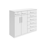 Comoda Casal Toronto New C 2 Portas E 8 Gavetas Branco Lopas