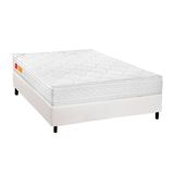 Cama Box Casal Colchao Espuma Orthocrin D33 Royal Plus Base Crc Courano White 138x188