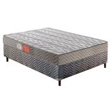 Cama Box Casal Colchao Espuma Paropas D45 Pasquale Base Crc Suede Gray 138x188