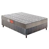 Cama Box Casal Colchao Espuma Paropas D45 Pasquale Base Crc Suede Gray 138x188