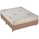 Cama Box Casal Colchao Molas Masterpocket Ensacadas Polar Safira Base Crc Rustico Bege 138x188