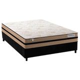 Cama Box Casal Colchao Molas Plumatex Masterpocket Ensacadas Smart Milano Base Crc Suede Black 138x188