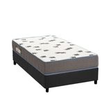 Cama Box Solteiro Colchao Espuma Ortobom D33 Light Base Crc Suede Gray 88x188