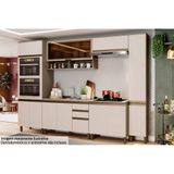 Cozinha Modulada Completa Connect 8 Pecas 2 Armarios 2 Balcoes 2 Paneleiros 2 Complementos C8p12 Duna Cristal Henn