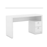Mesa De Computador Solteiro Me4130 C 2 Gavetas Branco Tecno Mobili