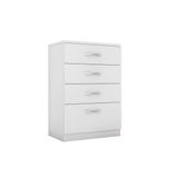 Comoda Solteiro Astral C 4 Gavetas Branco Demobile