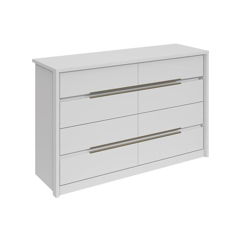 Comoda Casal Urban C 8 Gavetas Branco Lopas