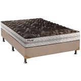 Cama Box Casal Colchao Espuma Paropas D33 Pasquale Plus Base Crc Suede Clean 138x188