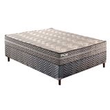 Cama Box Casal Colchao Espuma Paropas D45 Pasquale Plus Base Crc Rustico Black 138x188