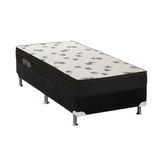 Cama Box Solteiro Colchao Espuma Ortobom D45 Light Saude Ortopilow Base Crc Suede Black 88x188
