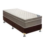 Cama Box Solteiro Colchao Molas Superpocket Ensacadas Ortobom Light Base Crc Suede Brown 88x188