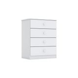 Comoda Solteiro Labirinto 4 Gavetas Branco Henn