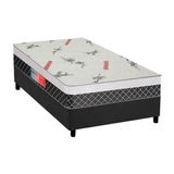 Cama Box Solteiro Colchao Espuma Plumatex D28 Ep Anatomico Falcon Ultra Firme Base Crc Suede Gray 88x188